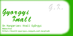 gyorgyi knall business card